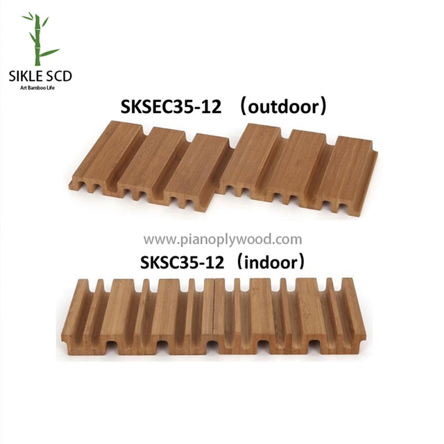 SKSEC35-12 (exterior), SKSC35-2 (interior) Revestimiento de bambú