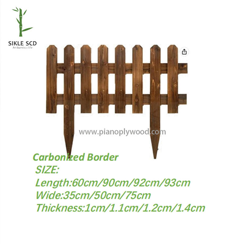 Карбонизирана дървена ограда