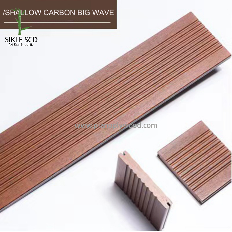 Bamboo Decking Mababaw na Carbon