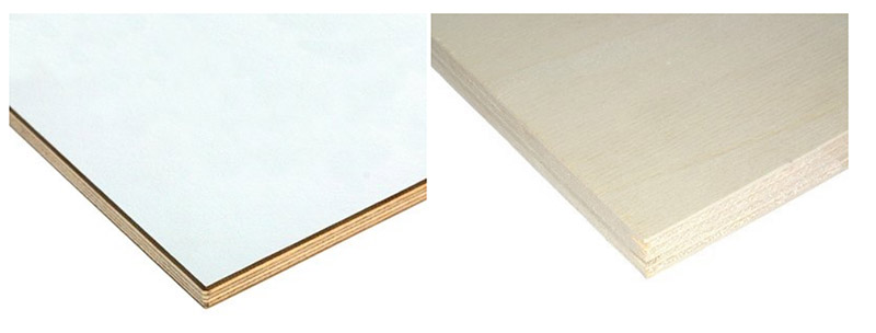 1Tannenholzkern mit Melaminfolie überzogener Tischlerplatte