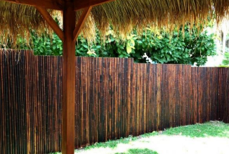 Gard din bambus carbonizat Nature Outdoor SIKLE SCD gard din bambus