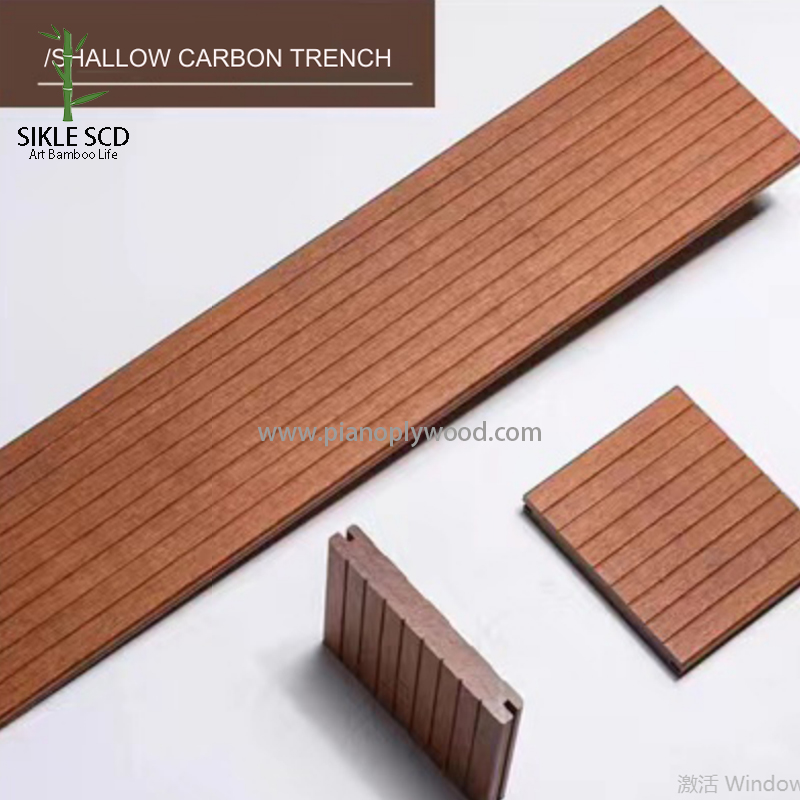 Bambusový terasový mělký uhlík