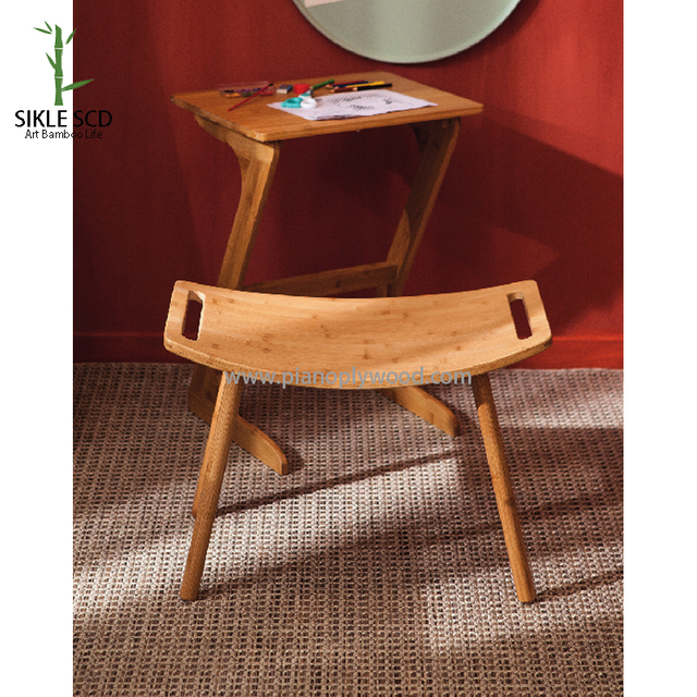 Bamboo Curved Stool