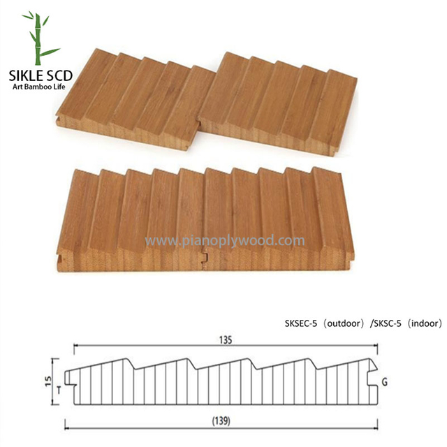 SKSEC-5(outdoor) , SKSC-5(indoor) Bamboo Cladding
