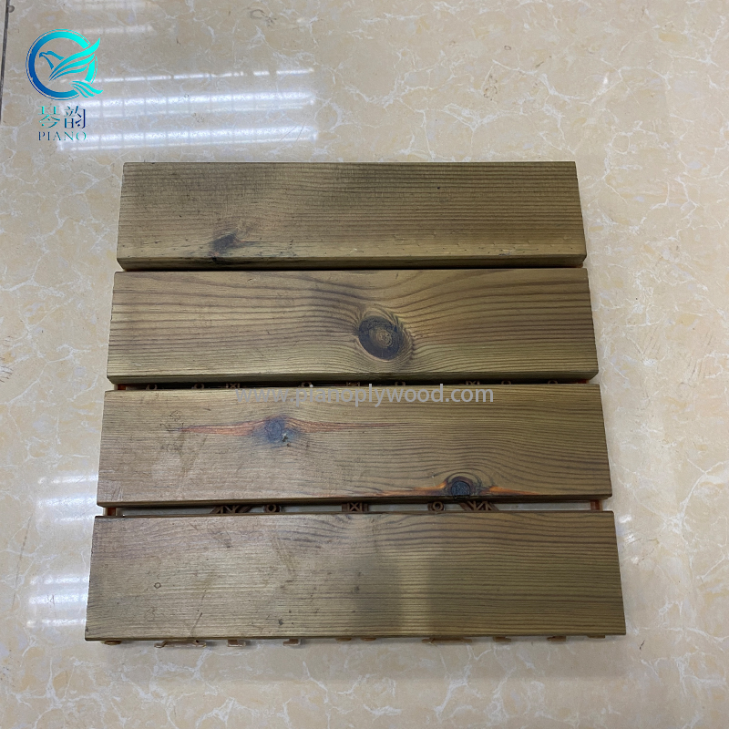 寄木細工の圧力処理された木材の床材